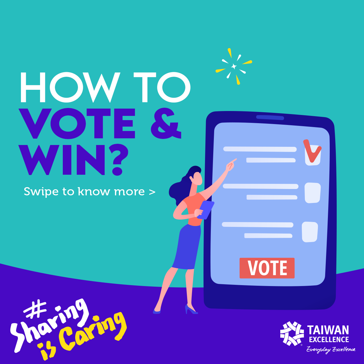 “Sharing Is Caring” Vote! picture-Taiwan Excellence